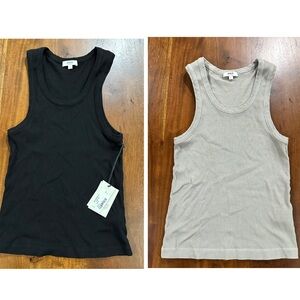 Agolde Black and Gray Tank Tops
